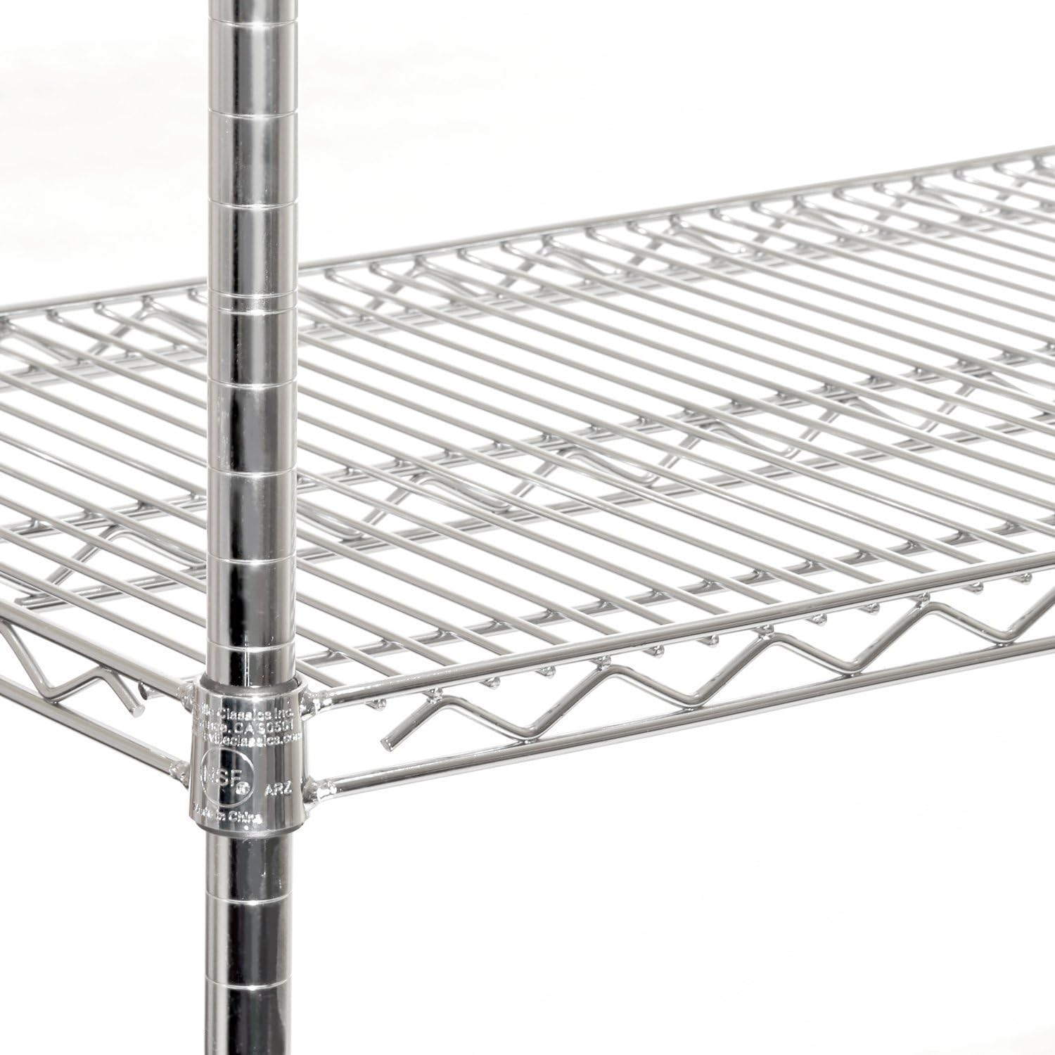 Seville Classics UltraDurable Heavy Duty NSF Solid Steel Wire Rack Storage Unit Organizer for Garage, Warehouse, Office, Restaurant, Classroom, Kitchen, 5-Tier Shelving, 60" W x 18" D - NestledHome