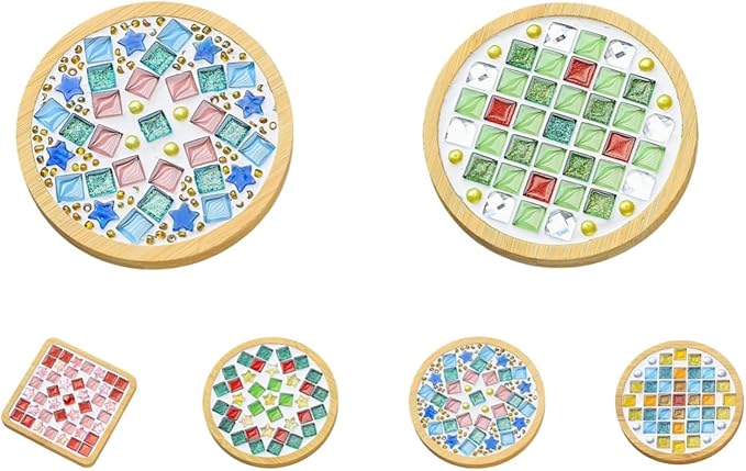SUNGDOGIN DIY Handmade Decoration Materials Stepping Stone kit, Mosaic Loose Particles Suitable for Coasters, vase Decoration, Family Interactive Party (type2)