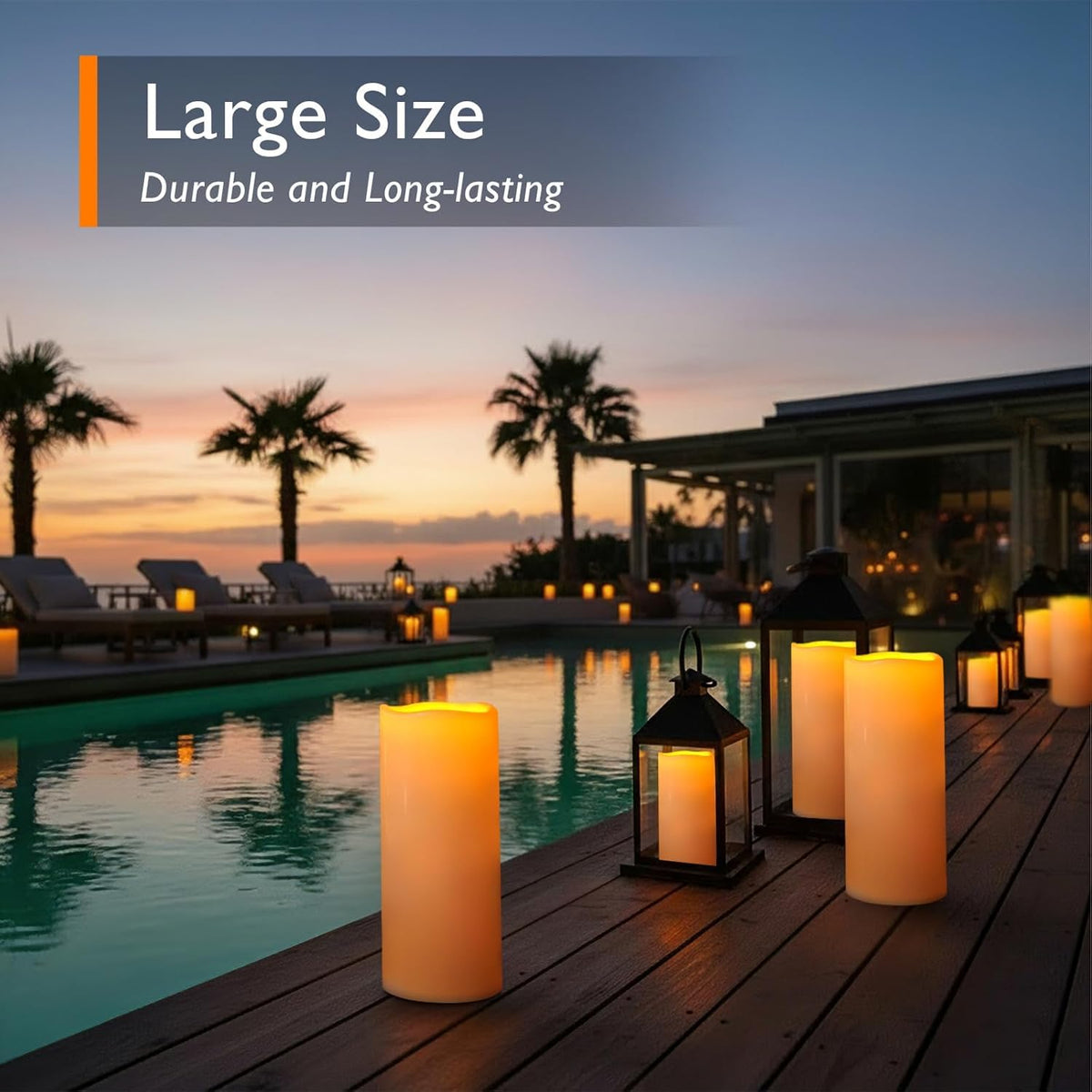 5x12 Waterproof Flameless Candles