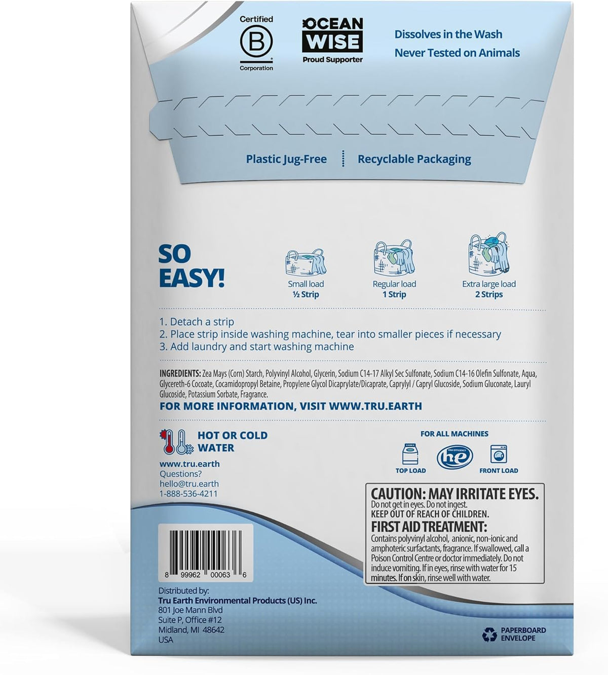 Tru Earth Platinum - Heavy Duty Laundry Detergent Sheets - Up to 64 Loads (32 Count), Fresh Linen Scent - Ultra-Concentrated Formula - Eco-Friendly Laundry Sheets - NestledHome