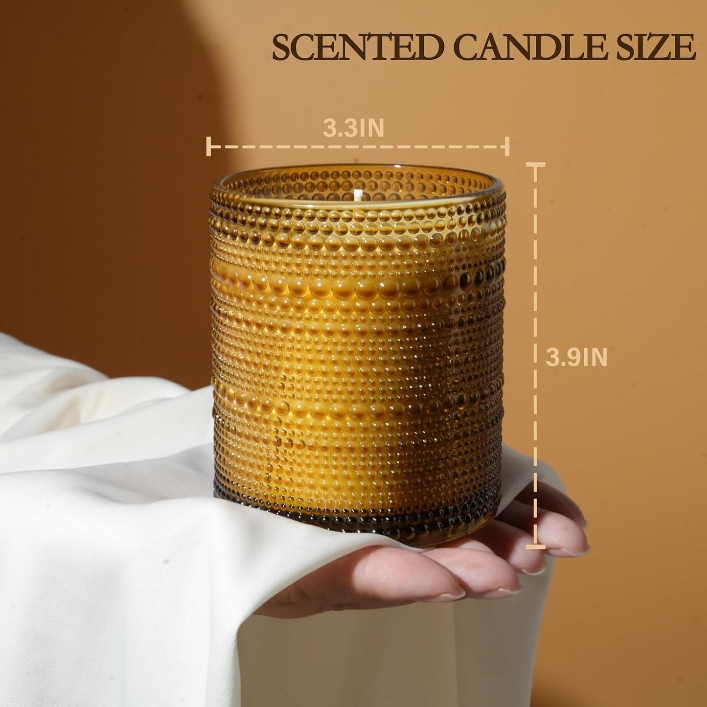 Apple & Cinnamon Scented Candle, Large Jar Aromatherapy Candle Over 60 Hours of Burn Time, Candles for Home Scented Fall Decor Home Fragrance Perfect for Gifting - NestledHome