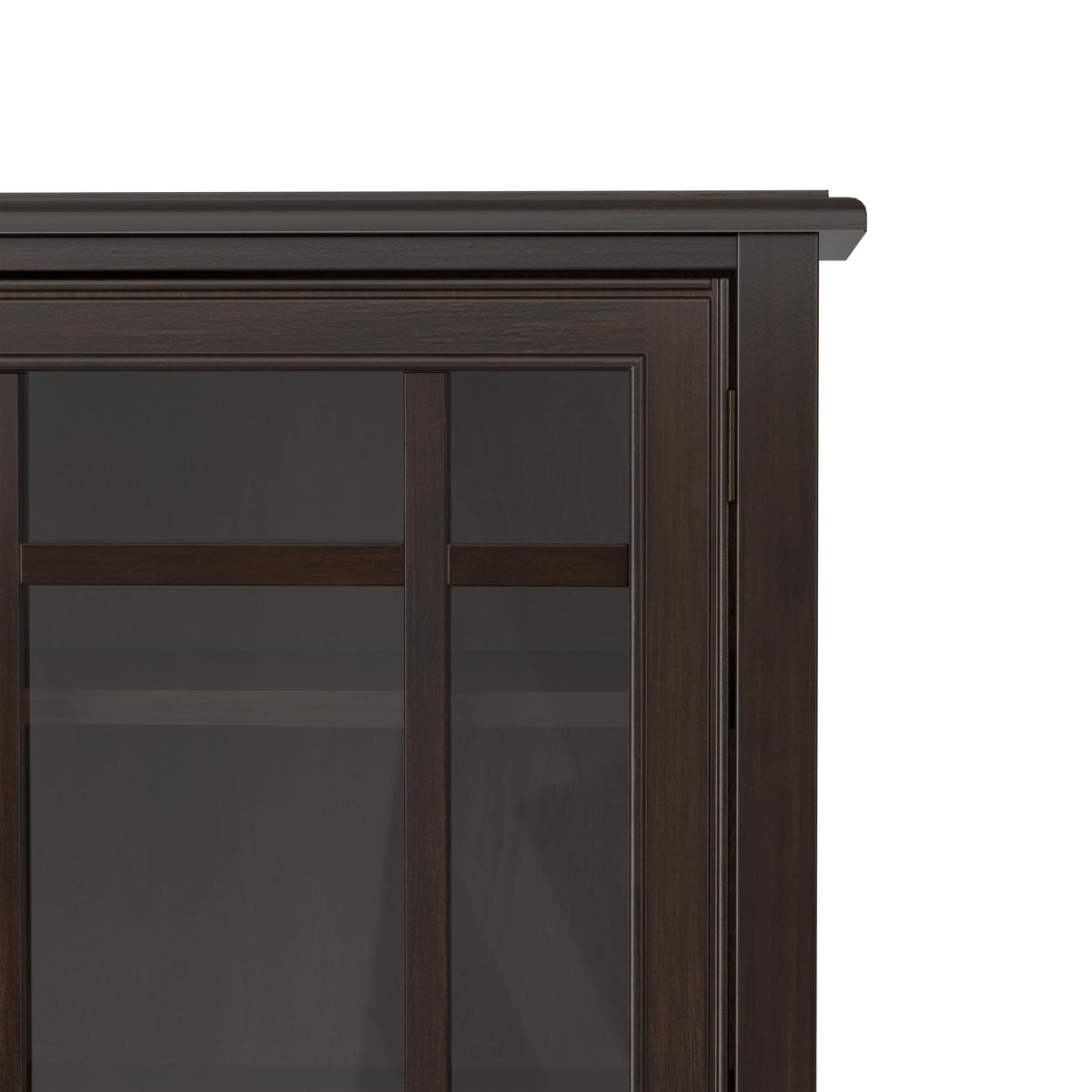 Connaught 46" Solid Wood Tall Cabinet in Dark Chestnut Brown