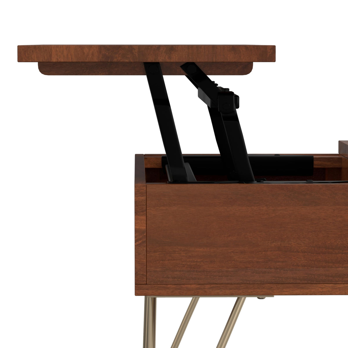 Hunter 36" Wide Solid Mango Wood Coffee Table in Brown