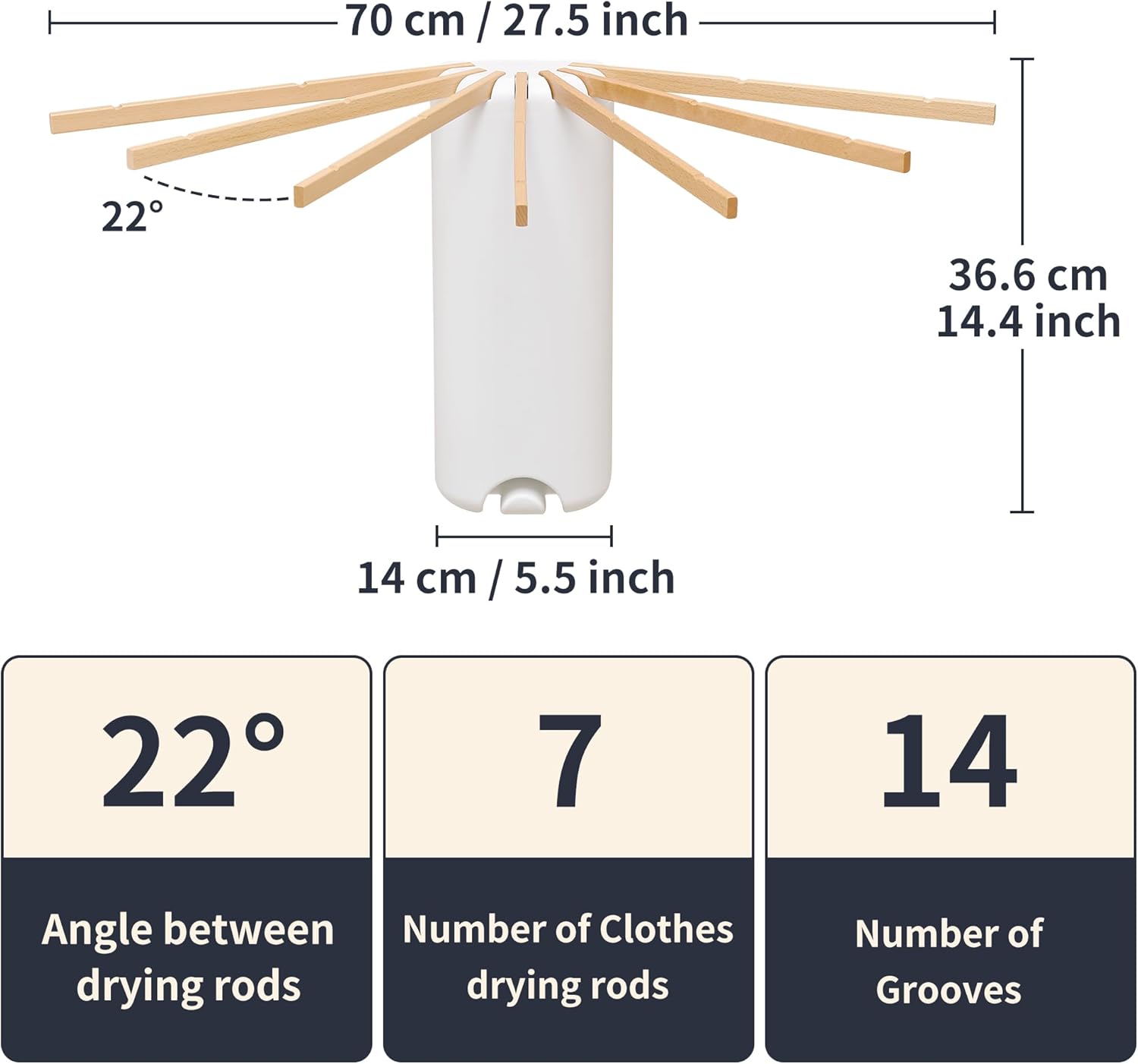 Wall Mounted Clothes Drying Rack Tripod,Foldable Drying Rack,Wall Mounted Drying Rack Clothing,Over The Door Drying Rack for Laundry Bedroom Household Wooden - NestledHome