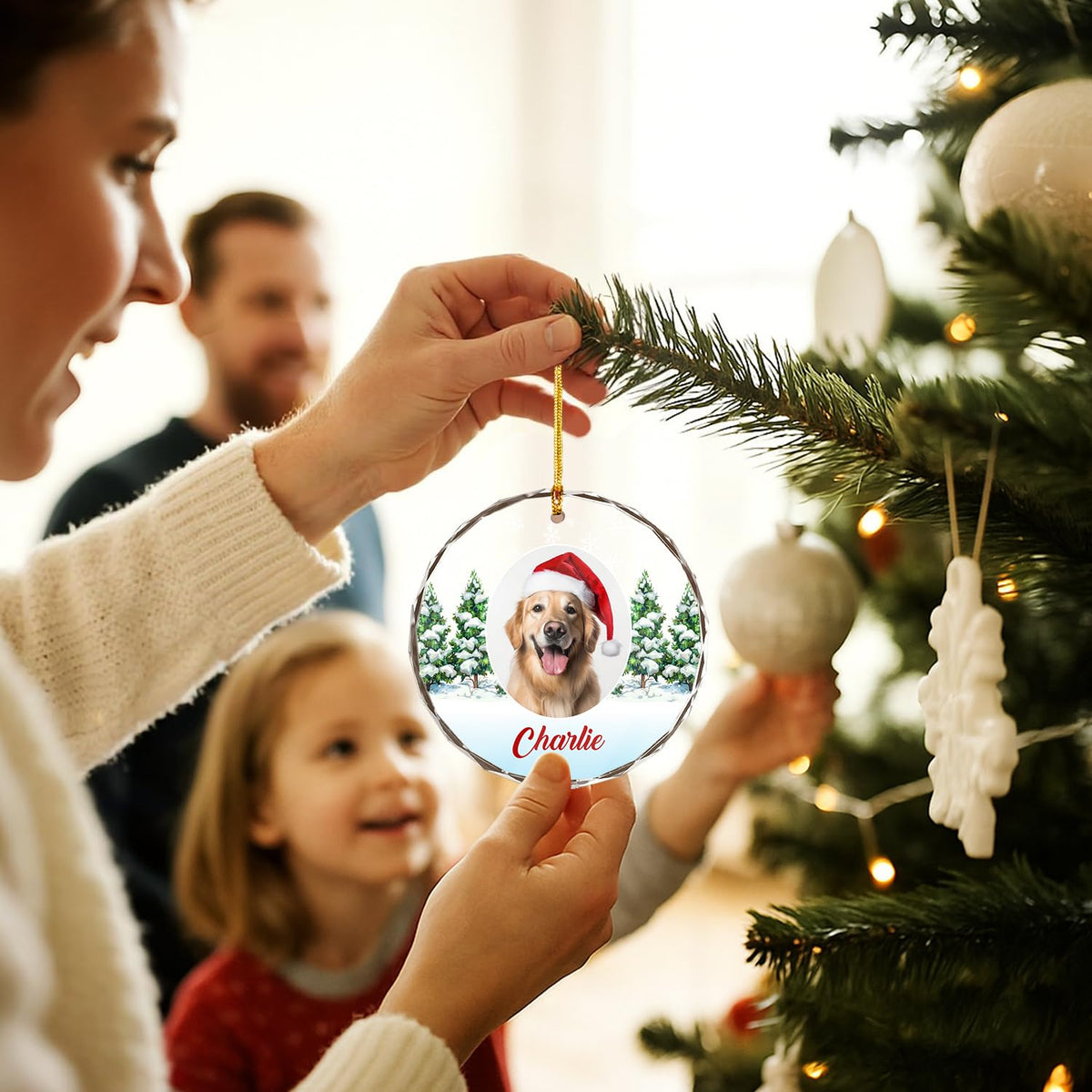 Personalized Pet Photo Ornaments Gifts for Christmas Dog Cat