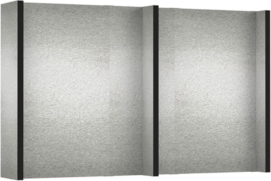 EverPanel Modular 11' x 7' Wall Kit | Marble Gray SoundSorb with Black Trim | Room Divider | Interlocking Wall Panels | Temporary Room Separator | Configurable Partition