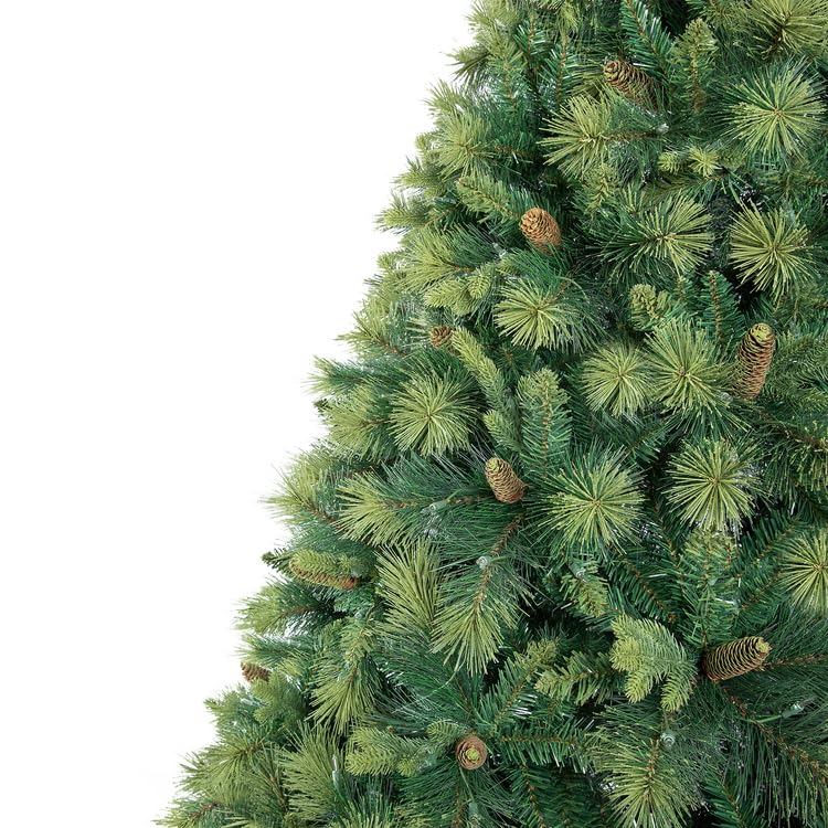 7.5ft Artificial Prelit Pine Cone Christmas Tree