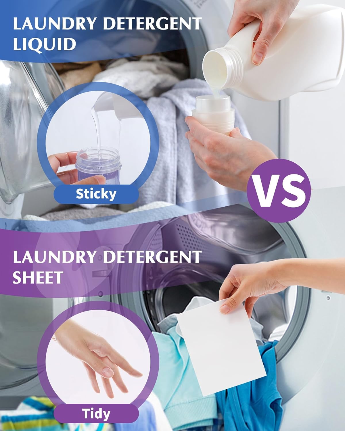 Laundry Detergent Sheets - 240 Loads Girls Lavender Laundry Sheets for Dorm,College,Home, Hotel,Apartment,Camping,Cruise,Road Trip,Beach Vacation,Backpack,Small Space, Family School Travel Essentials - NestledHome