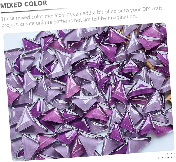 Totority DIY Mosaic Supplies Crystal Glass for Home Decor Easy to Apply Frames Tables and Stepping Stones for Creative Projects