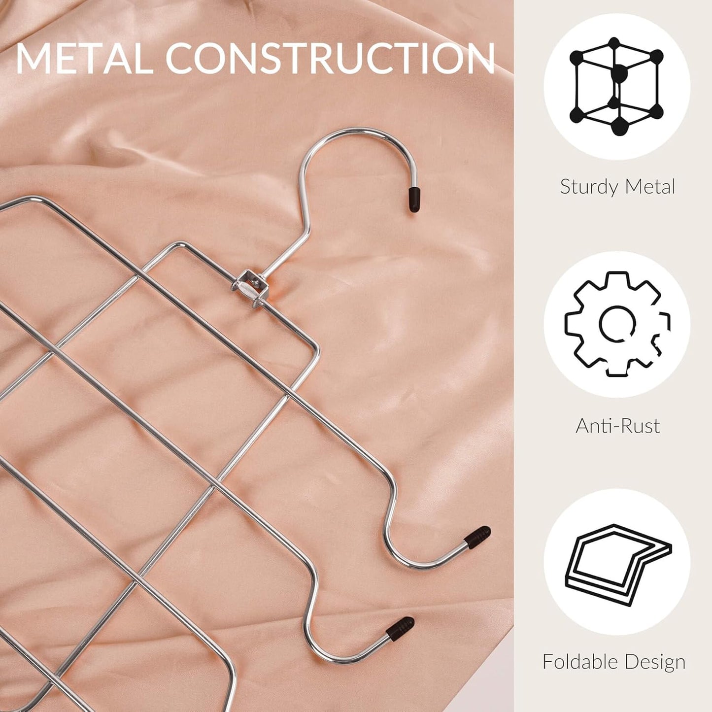 ZEDODIER 6 Pack Tank Top Hanger, Space Saving Bra Hangers, Non-Slip Hanging Sport Bras Holder, Closet Organizers and Storage for Camisoles Tank Tops Bras Ties Swimsuits Strappy Dress, Silver - NestledHome