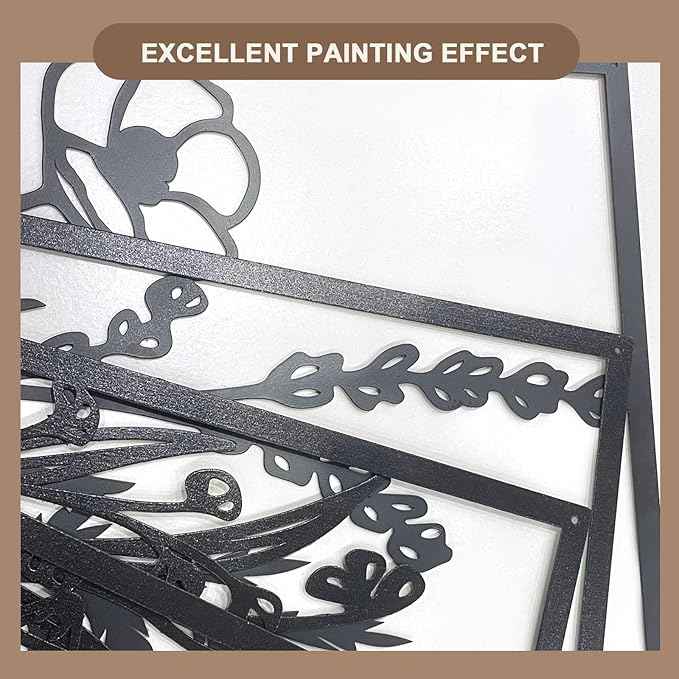 Glamativity Large 4 Pcs Colorful And Black Double-Sided Gold Leaf Metal Wall Art, 22.5 x 15.7'' Botanical Abstract Wall Décor Metal Leaf with Frame, 3D Textured Sculptures, Modern Wall Art With Ginkgo Biloba Design for Living Room Bedroom Bathroom Stud...