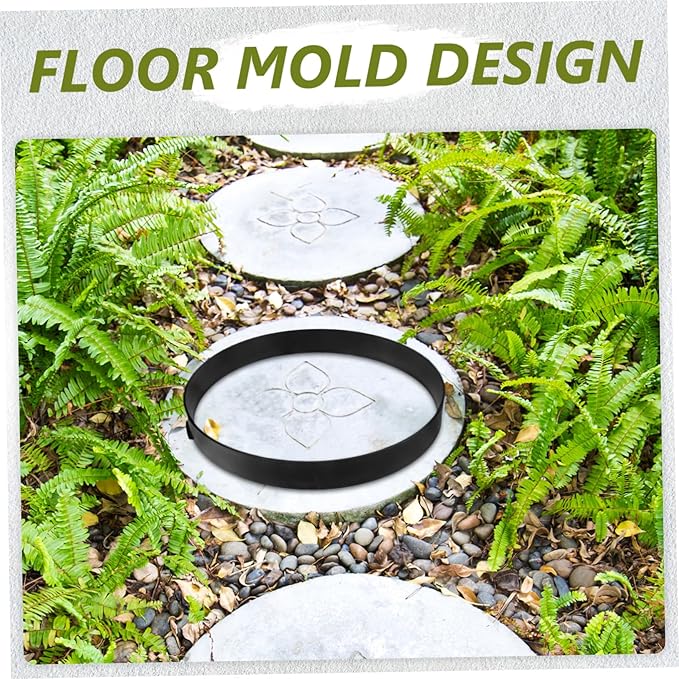 balacoo Paver Mold for Stepping Stones Round Concrete Mold for Garden Pathways Plastic Pavement Mold for DIY Walkways and Floor Tile Decoration