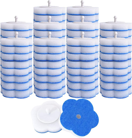 Toilet Bowl Wand Refills 80 Pcs Disposable Toilet Brush Cleaning Sponges Heads Not Compatible with Other Wand - NestledHome