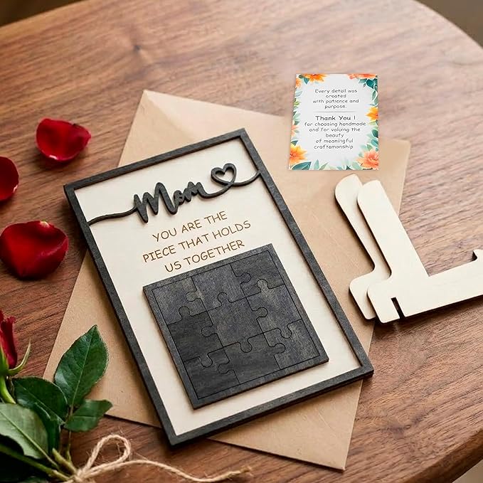 Mothers day gifts for mom from daughter/son - You Are the Piece That Holds Us Together – Gifts for Mom- Customized Moms Puzzle Piece Sign, Best Presents for Moms, Best mommm Ever Gift, Mothers Dayy Decor for Mother's Day