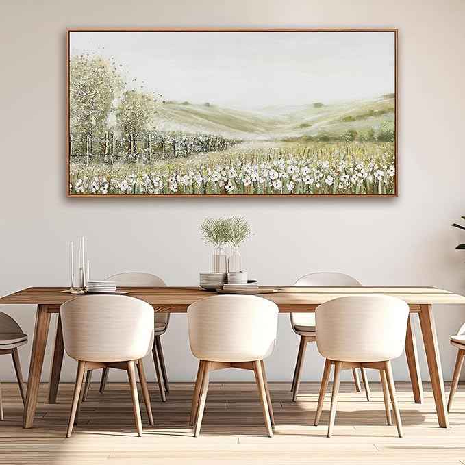 Framed Canvas Wall Art Decor Natural Wall Decorations Home Decor Wall Art Prints Mountain Wilderness Landscape Large Size Artwork for Living Room Bedroom Kitchen Office Decor 29"×58"