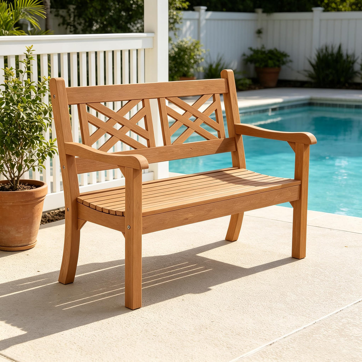 49" All Weather Poly Lumber Outdoor Garden Bench