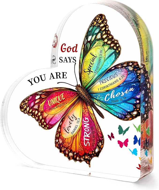 Mothers day Mom Gifts - Christian Gifts for Women Birthday, Butterfly Gifts for Womenn, Friends, Mom, Sister, Girl, Coworker, spiritual gifts, Religious Gift for Women Girls