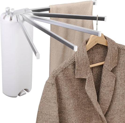 Wall Mounted Clothes Drying Rack - Foldable Tripod, Over The Door Rack for Laundry Bedroom, Household Aluminium - NestledHome