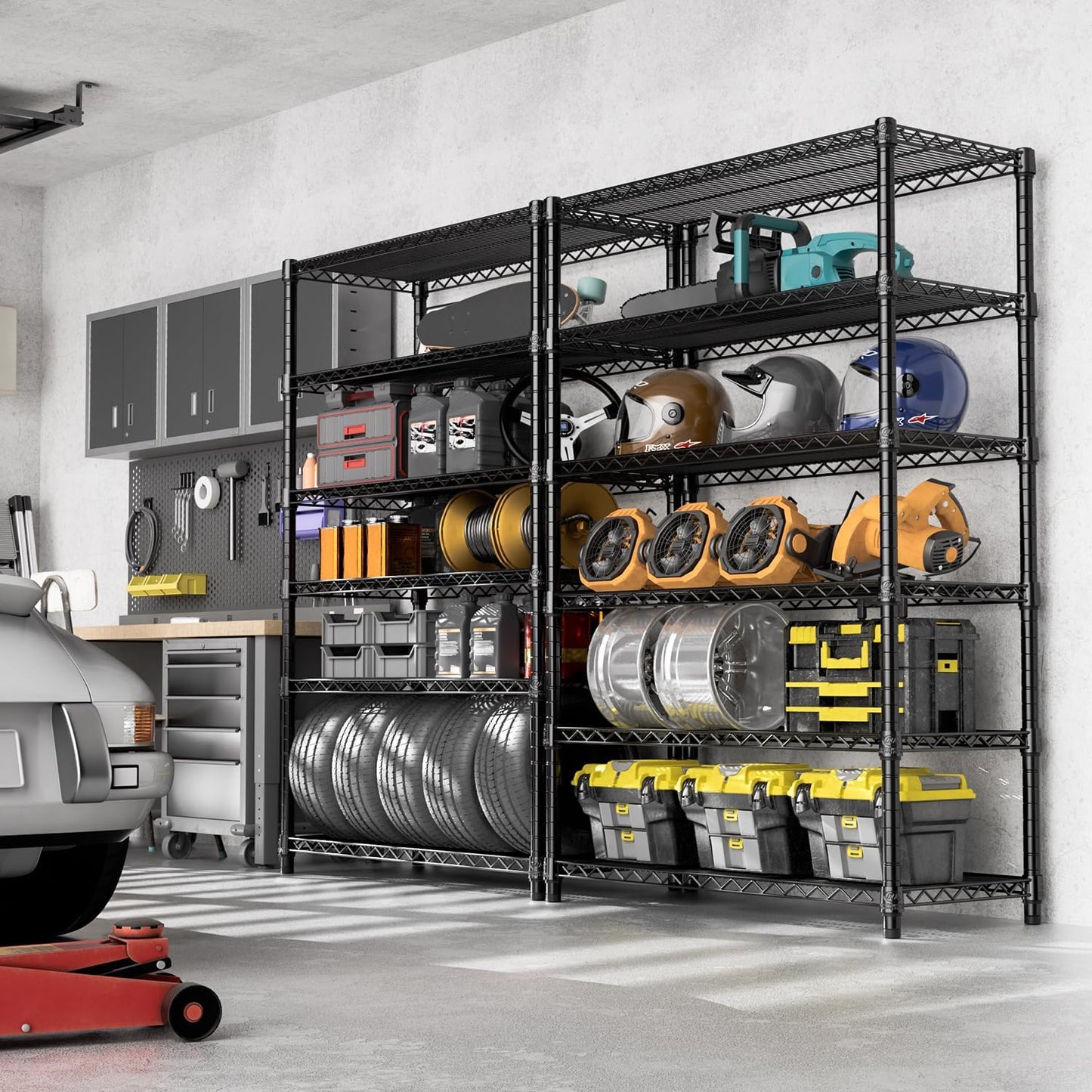 4080 lbs Steel Storage Shelving 6-Tier Utility Shelving Unit Steel Organizer Wire Rack for Home,Kitchen,Office,Garage, 17.7" D x 47.2" W x 72.3" H - NestledHome