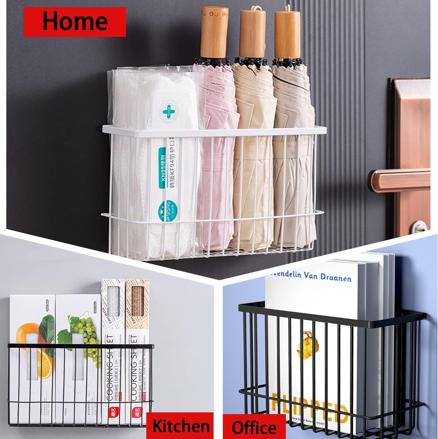 Magnetic Basket Fridge Lint Bin Dryer Ball Holder Laundry Room Organization Home Storage for Class Office School - NestledHome