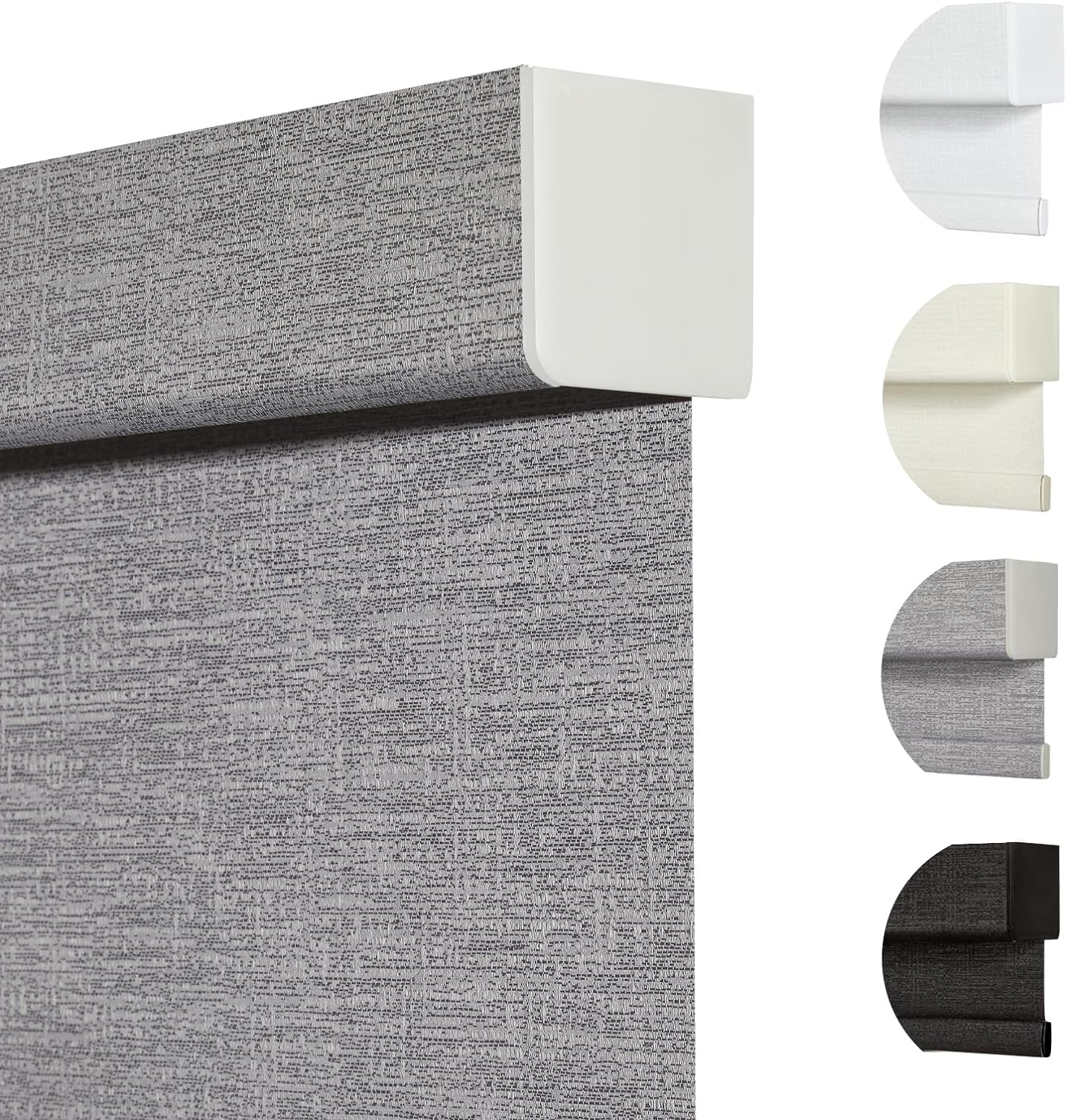 Persilux Blackout Roller Shades for Indoor Windows with Upgraded Cassette, Cordless Shades Window Blinds Pull Down for Doors, Easy to Install for Office/Living Room/Bedroom, Grey(80" W x 56" H)