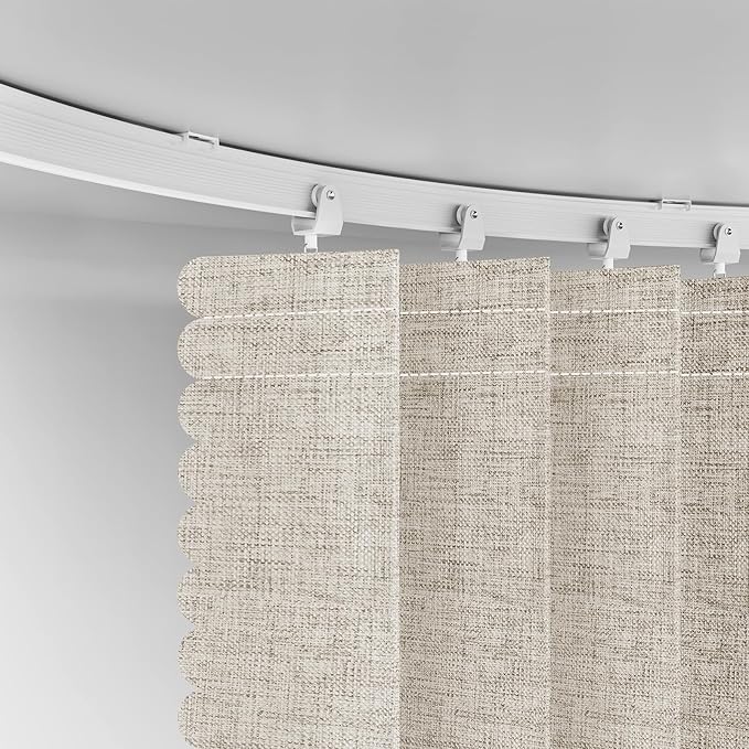 AJAZZ 100% Blackout Room Divider Curtains Screen Partitions, Blackout Sound Reducing Divider Room Panel for Doorway Glass Window Sliding Door Patio(Cream White, W180 x L84, 1 Pack)