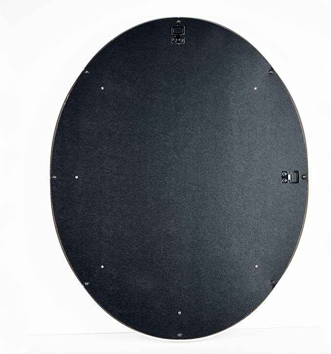 Funerom 20 x 16 inch（Frame Dimensions） White Wall Mirror Oval Bathroom Mirror Bedroom Mirror
