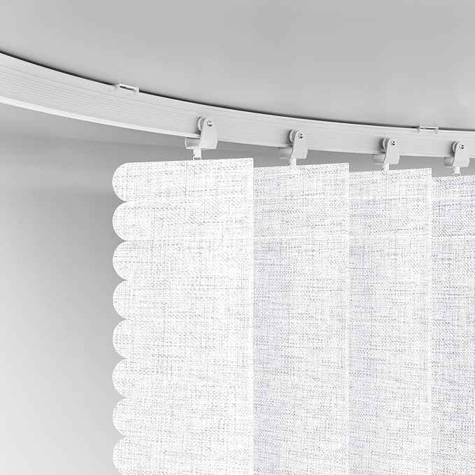 AJAZZ 100% Blackout Room Divider Curtains Screen Partitions, Blackout Sound Reducing Divider Room Panel for Doorway Glass Window Sliding Door Patio(White, W100 x L84, 1 Pack)