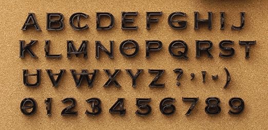 Magnetic Poetry Press in Letters and Numbers Stone Concrete Stamps - Uppercase Classic Typeface