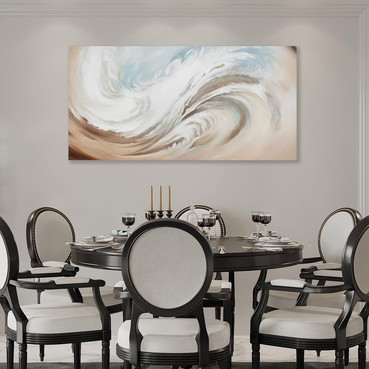 Abstract Wall Art Canvas Wall Paintings Modern Beige Wall Decor Aesthetic Room Decor Wall Art Framed Artwork for Living Room Bedroom Dining Room Home Office Decor 20"x40"