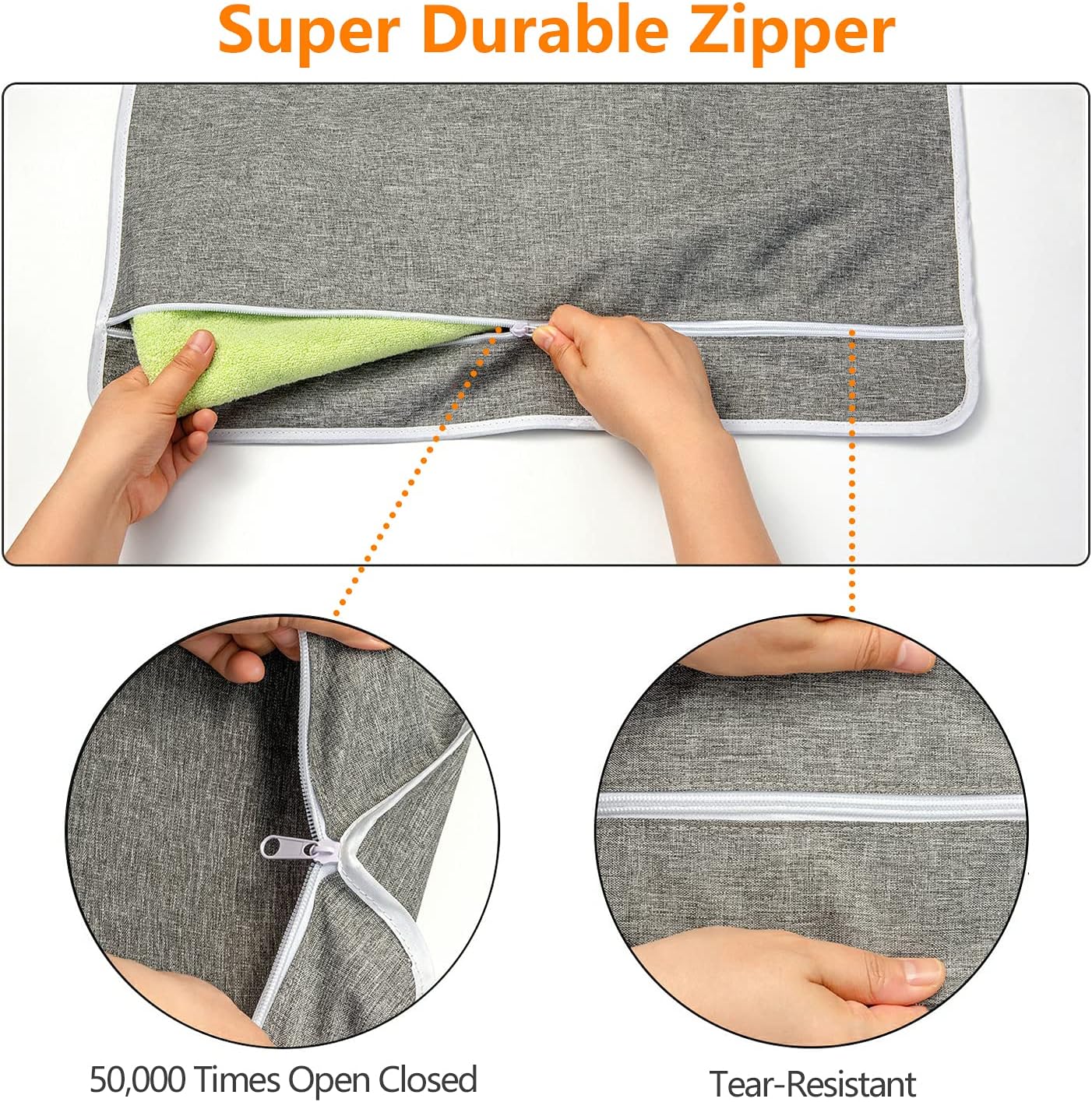 XL Hanging Laundry Hamper, Extra Large Tear-resistance Door Hamper with 2 Types Hooks for Dirty Clothes, Save Bathroom Space Hanging Laundry Bag (36.5x 22 Inch,Grey) - NestledHome