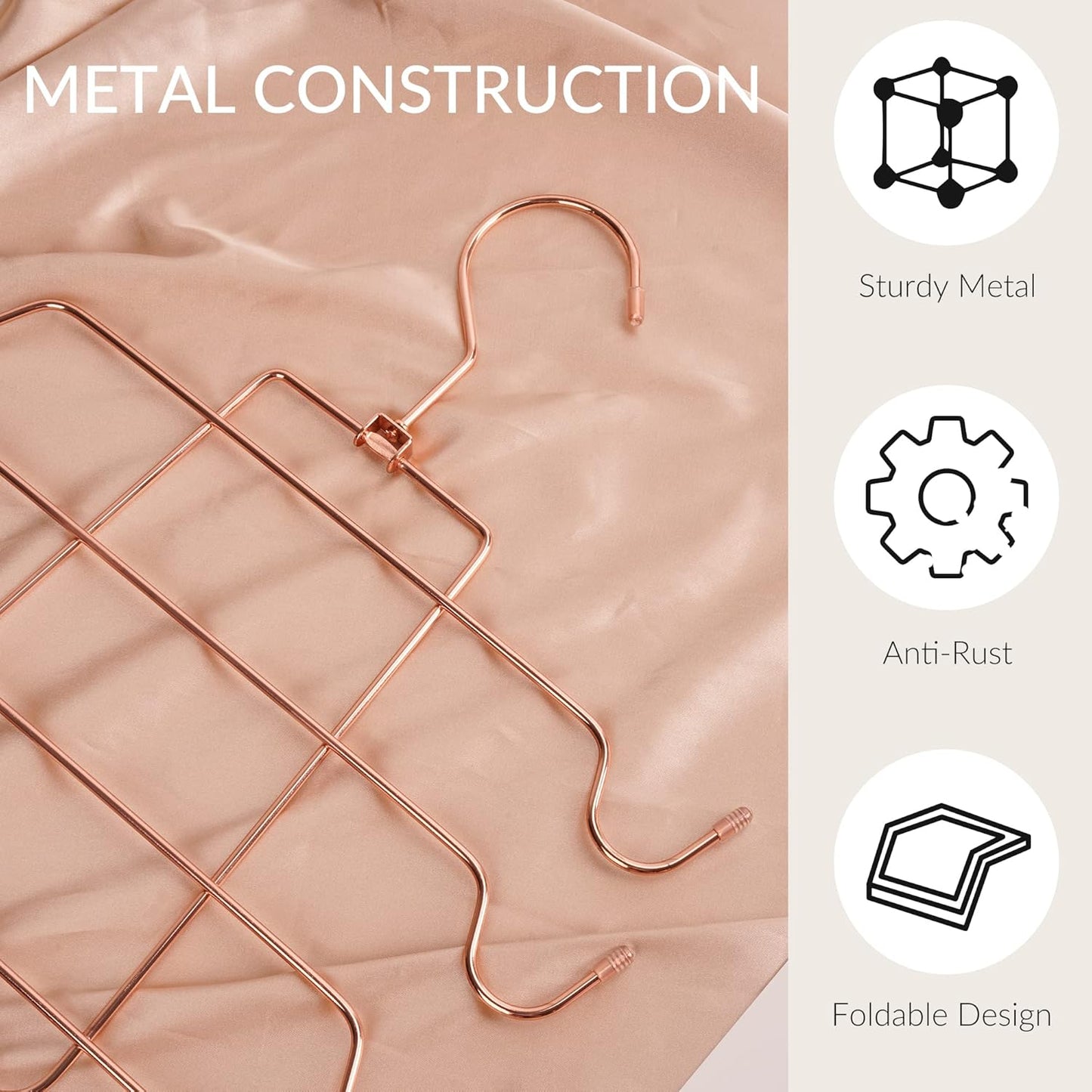 ZEDODIER Tank Top Hanger, Space Saving Bra Hangers, Non-Slip Hanging Sport Bras Holder, Closet Organizers and Storage for Camisoles Tank Tops Bras Ties Swimsuits Strappy Dress, Rose Gold - NestledHome