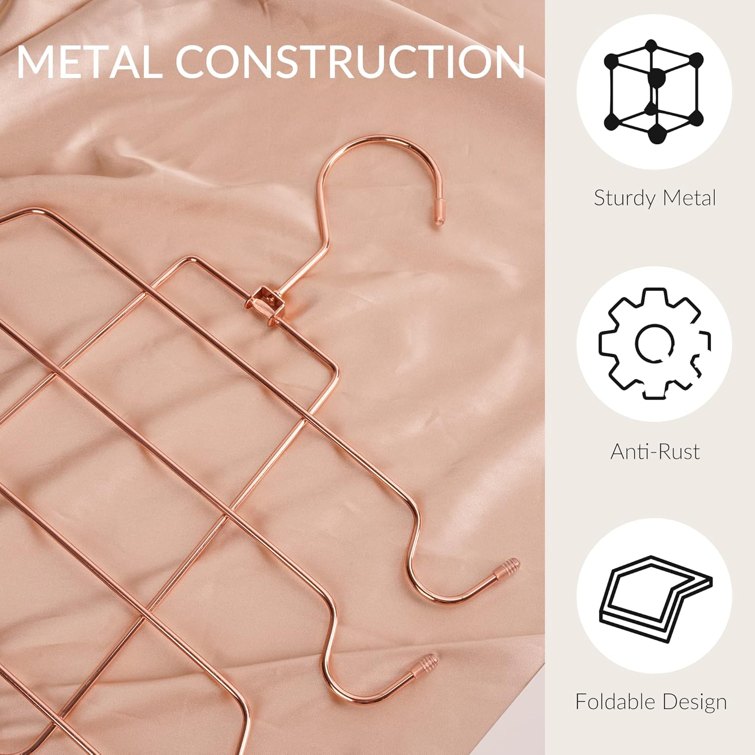 ZEDODIER Tank Top Hanger, Space Saving Bra Hangers, Non-Slip Hanging Sport Bras Holder, Closet Organizers and Storage for Camisoles Tank Tops Bras Ties Swimsuits Strappy Dress, Rose Gold - NestledHome