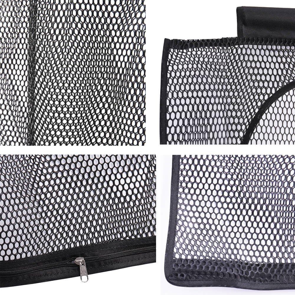 ALYER Breathable Mesh Laundry Hamper,Foldable Hanging Closet Storage Basket,Portable Space Saving Dirty Clothes Bag (Black) - NestledHome