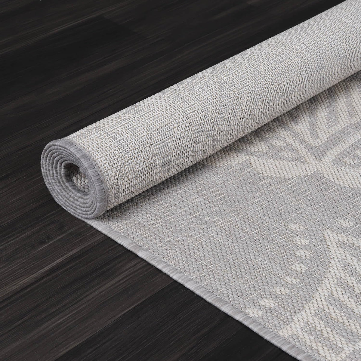 Medallion Outdoor Rug 5x7 Washable Outside Carpet for Indoor Patio Porch Waterproof Easy Cleaning Non Shedding Area Rugs Gray 5 x 7