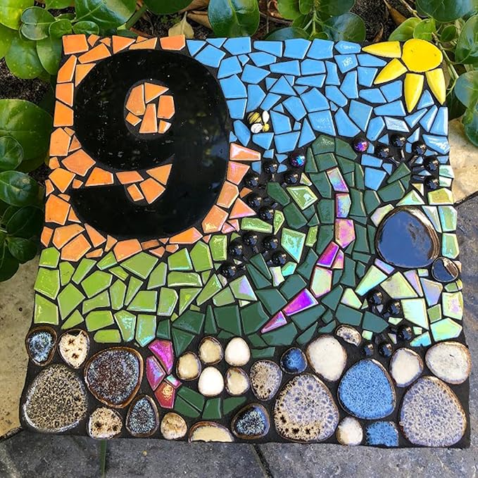 Youway Style Green Glass Mosaic Tiles for Crafts Bulk,200g Broken Glass Tiles for DIY Mosaic Art Decor,Garden Mosaic Supplies Pieces