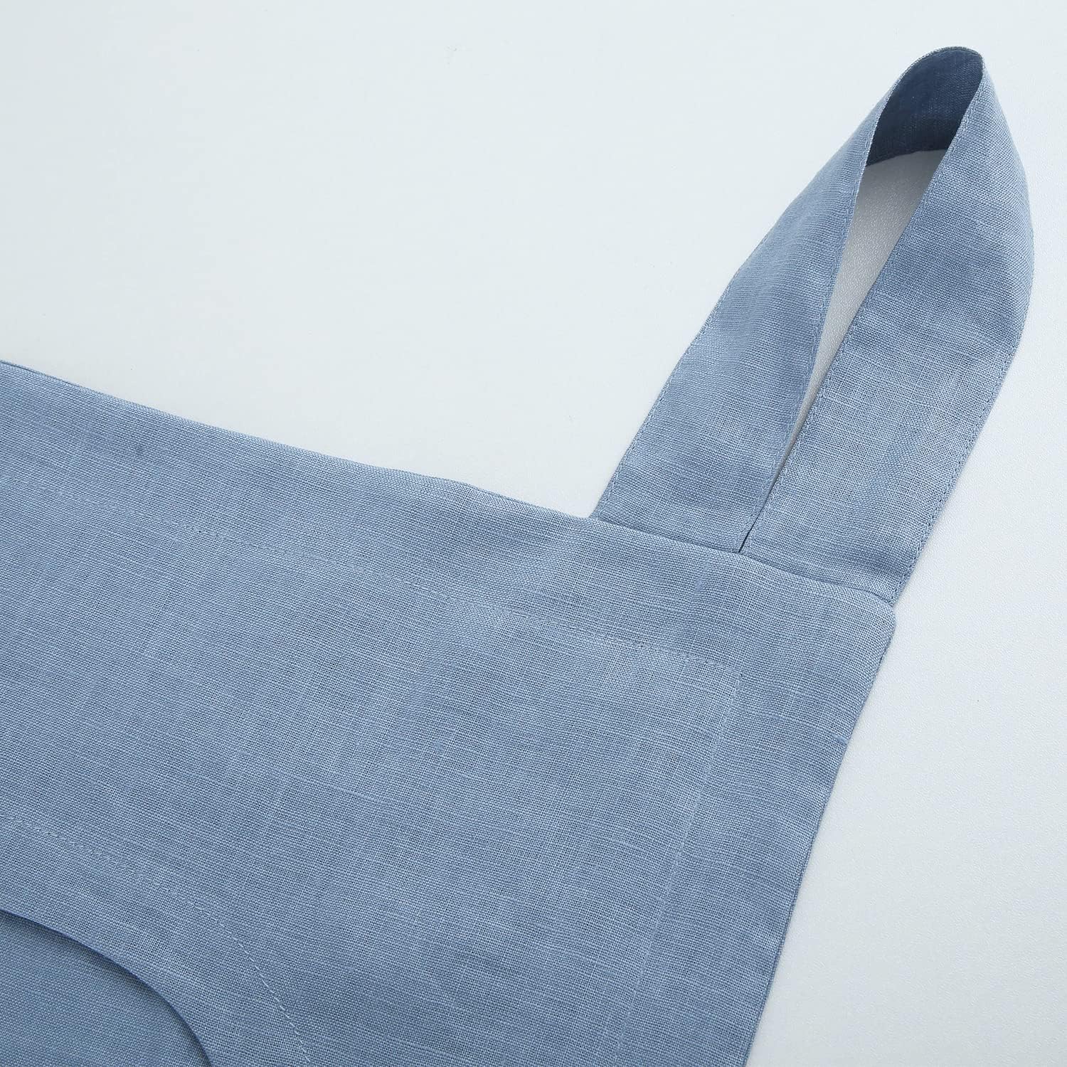 Amazhiyu 100% Linen Door Hanging Laundry Hamper Bag, 19x27 Inches, Steel Blue - NestledHome