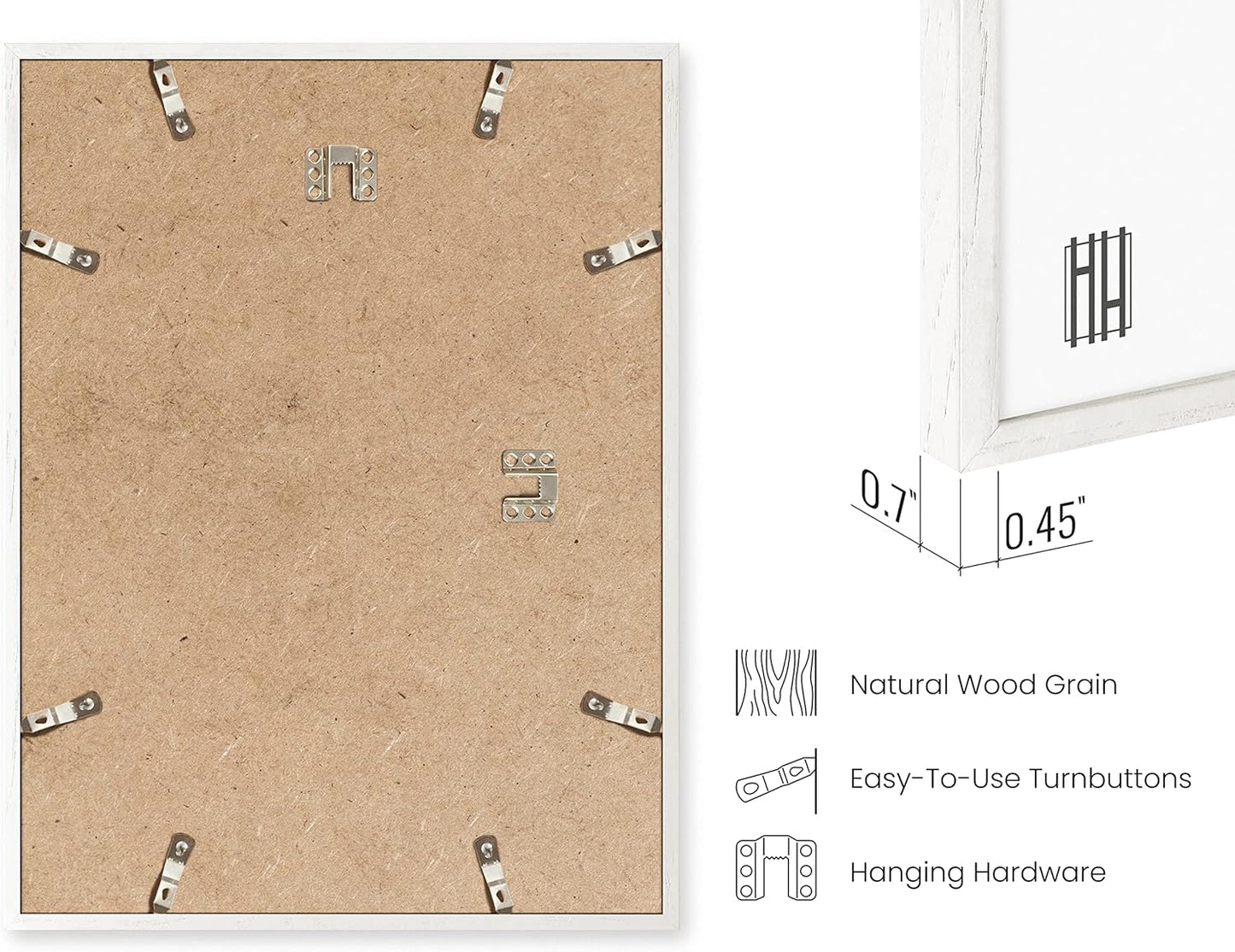 Haus and Hues 11x14 White Oak Wood Picture Frames Set of 25 - Premium Bulk Picture Frames 11x14 Bundle - Elegant Gallery Wall Frame Set for Posters, Art Display - Ideal for Wall Decor in Home & Office