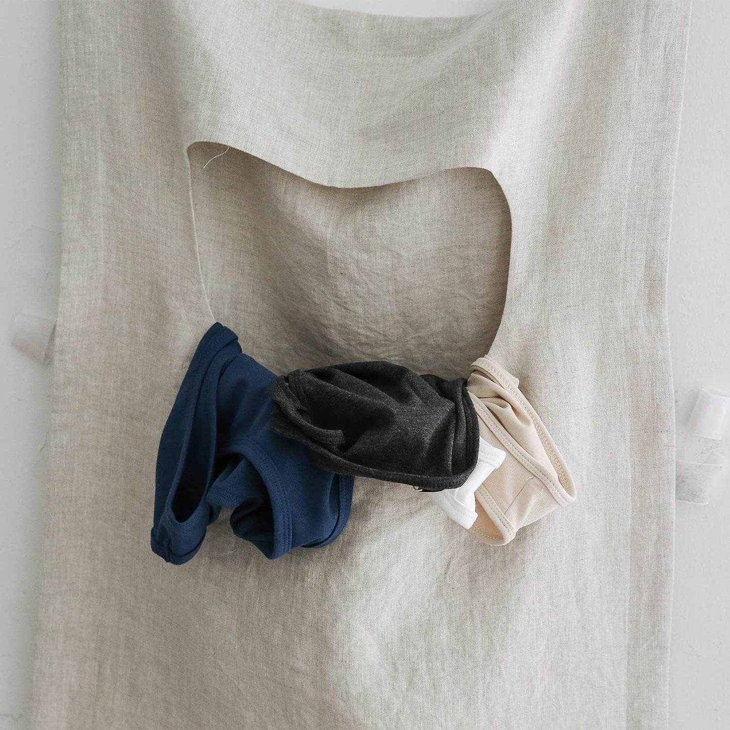 Amazhiyu 100% Linen Door Hanging Laundry Hamper Bag, 19x27 Inches (Linen) - NestledHome