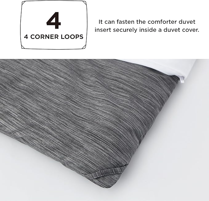 Bedsure Oversized King Comforter Set - Charcoal Grey Soft Bedding for All Seasons, Cationic Dyed Bed Set, 3 Pieces, 1 Oversized King Size Comforter (120"x 98") and 2 Pillow Shams (20"x 36"+2")