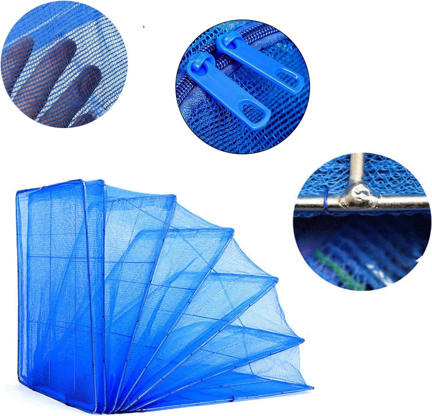 Hwayslon Hanging Drying Net Foldable Drying Rack Net Dryer 19.7"x19.7"x37.4" 6 Layer Folding Fish Mesh Collapsible Dry Net with Zippers for Fish Vegetables Drying Seeds Fruit Herb - NestledHome
