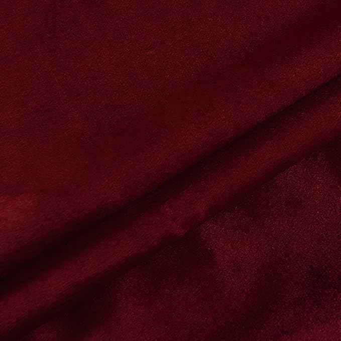 Cherry Home Set of 2 Heavy Velvet Flannel Blackout Window Curtains Drapes with Top Grommet Draperies Eyelet 52 Inches Wide by 120 Inches Long,Burgundy for Bedroom Living Room