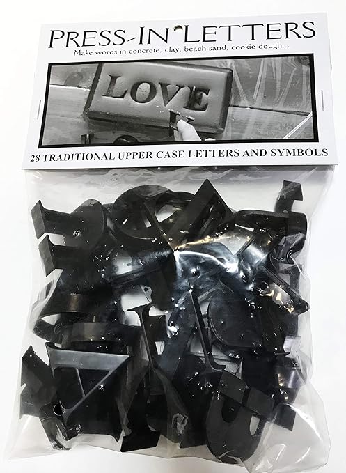 Magnetic Poetry Press in Letters Stone Concrete Stamps - Uppercase Traditional Typeface