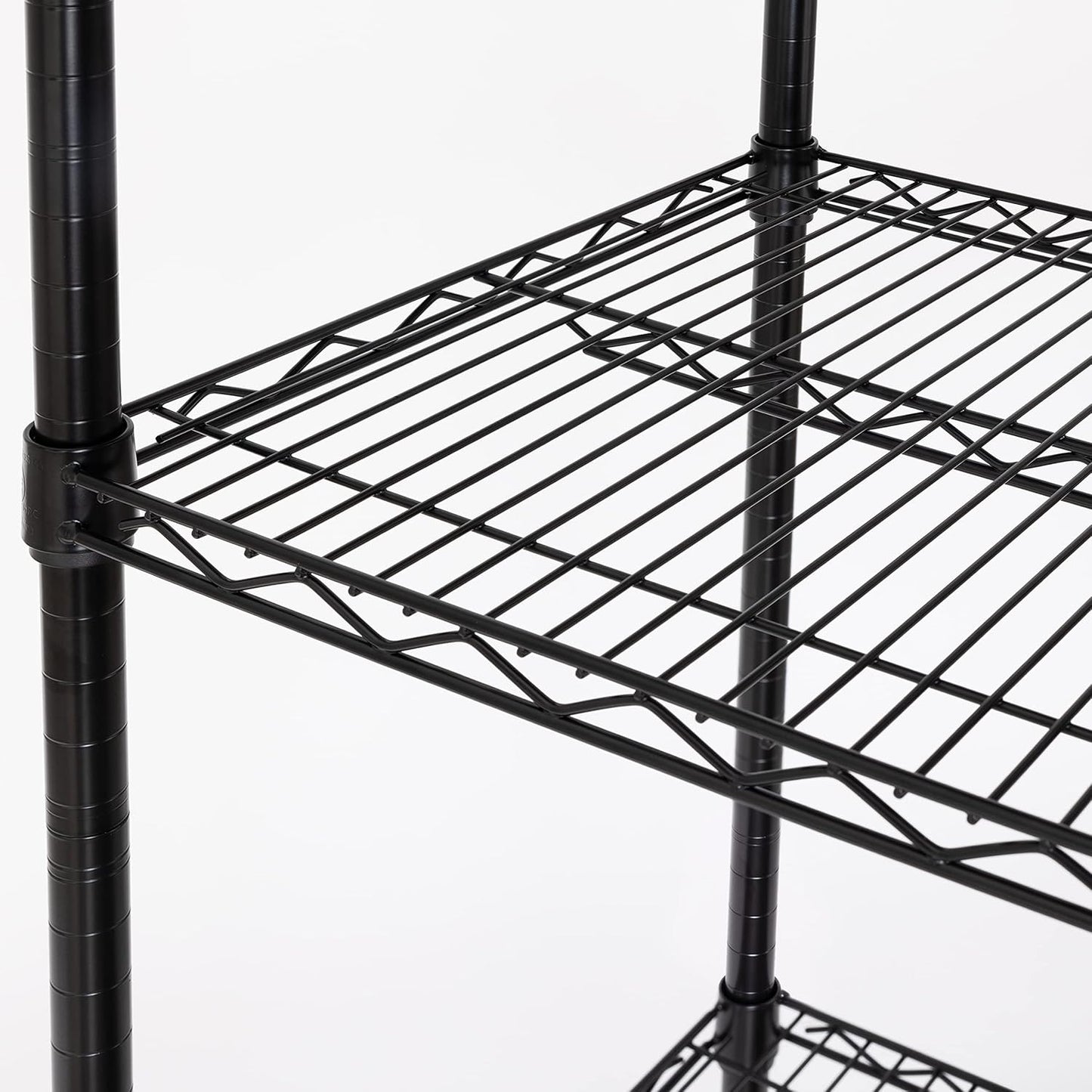 Seville Classics UltraDurable Heavy Duty NSF Solid Steel Wire Rack Storage Unit, Organizer for Garage, Warehouse, Office, Restaurant, Classroom, Kitchen, Black, 5-Tier Shelving, 48" W x 18" D - NestledHome