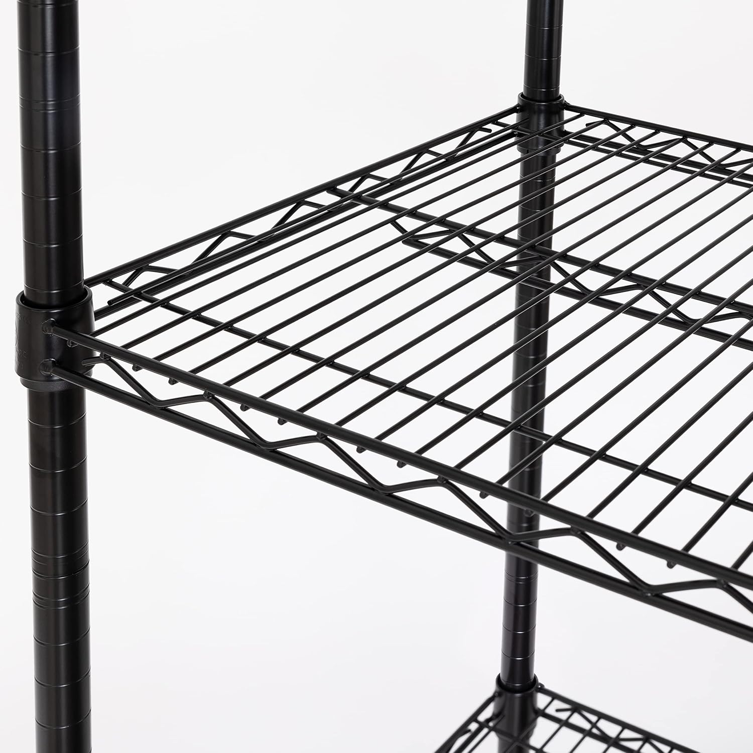 Seville Classics UltraDurable Heavy Duty NSF Solid Steel Wire Rack Storage Unit, Organizer for Garage, Warehouse, Office, Restaurant, Classroom, Kitchen, Black, 5-Tier Shelving, 48" W x 18" D - NestledHome
