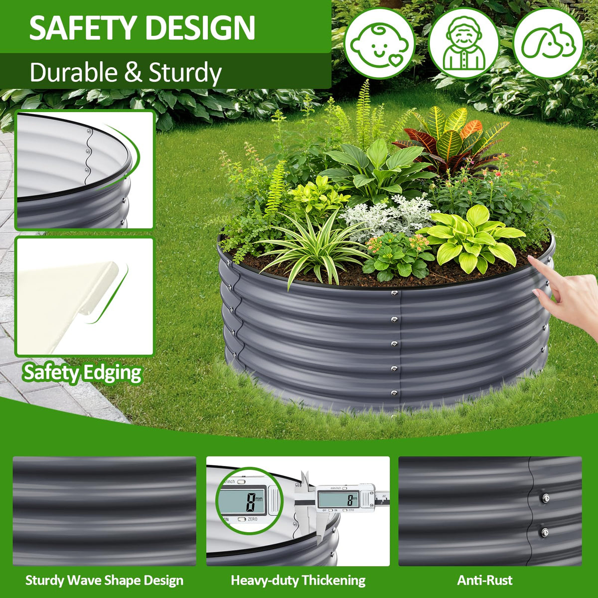 Galvanized Raised Garden Bed