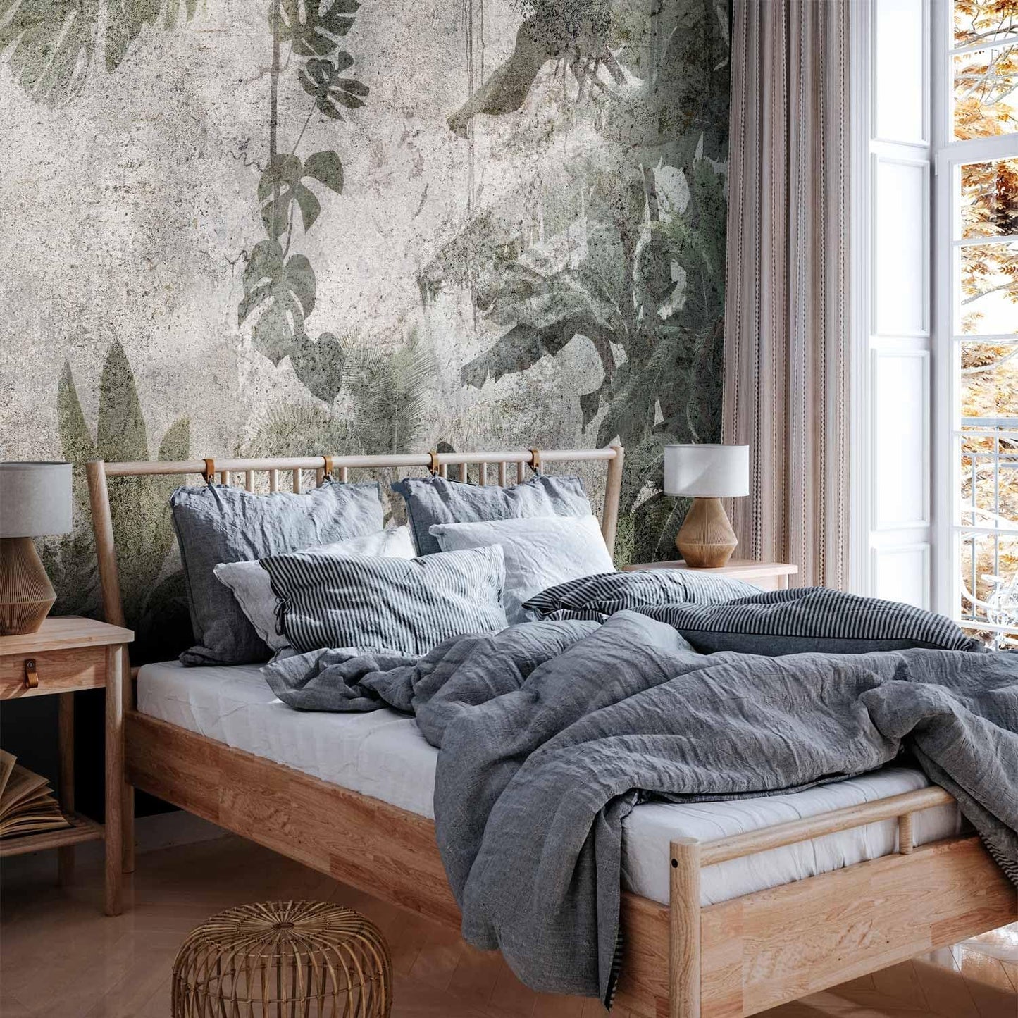 artgeist Wall Mural Tropical Leaves 116x83 in - XXL Peel and Stick Self-Adhesive Wallpaper Removable Large Sticker Foil Wall Decor Print Picture Image Design Jungle Nature Monstera b-C-0821-a-a