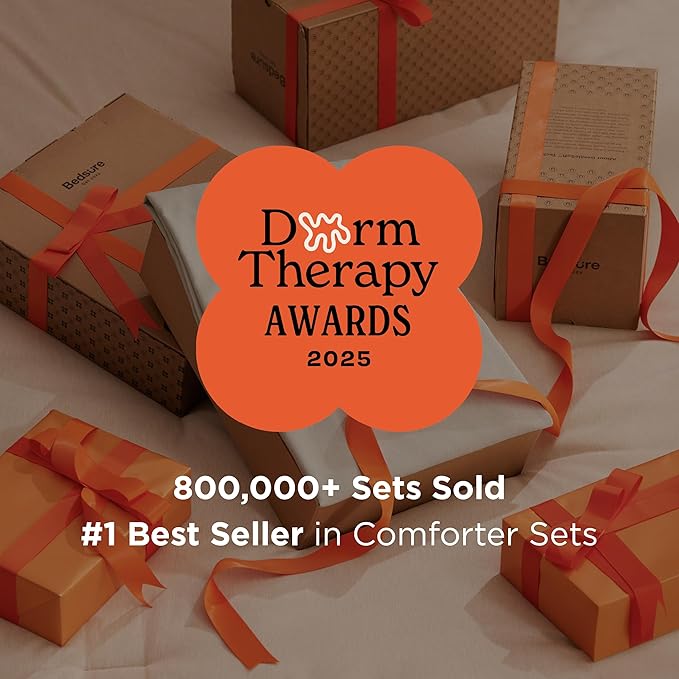 Bedsure Super King Comforter Set - Beige Soft Bedding for All Seasons, Cationic Dyed Bed Set, 3 Pieces, 1 Super King Size Comforter (120"x120") and 2 Pillow Shams (20"x36"+2")