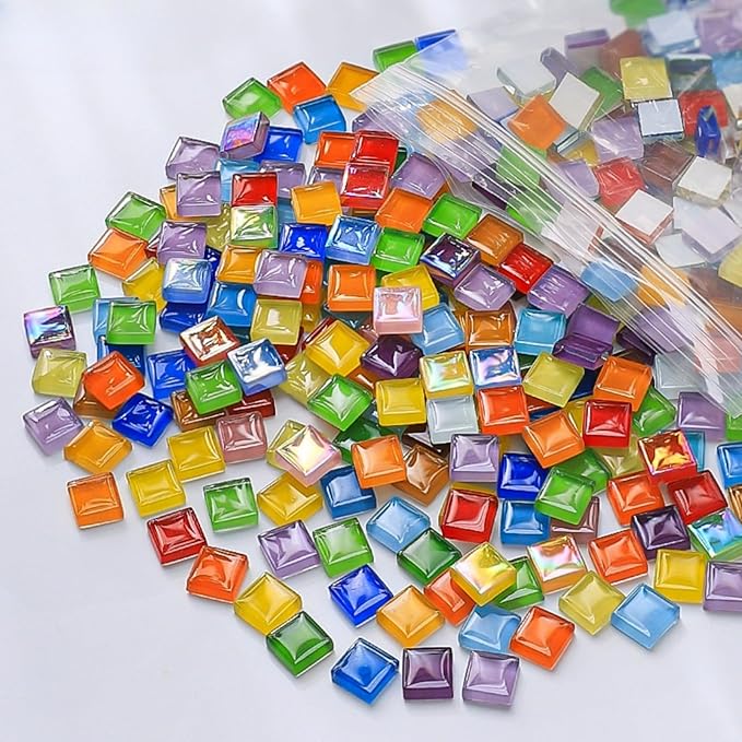 SUNGDOGIN DIY Handmade Decoration Materials Stepping Stone kit, Mosaic Loose Particles Suitable for Coasters, vase Decoration, Family Interactive Party (type2)