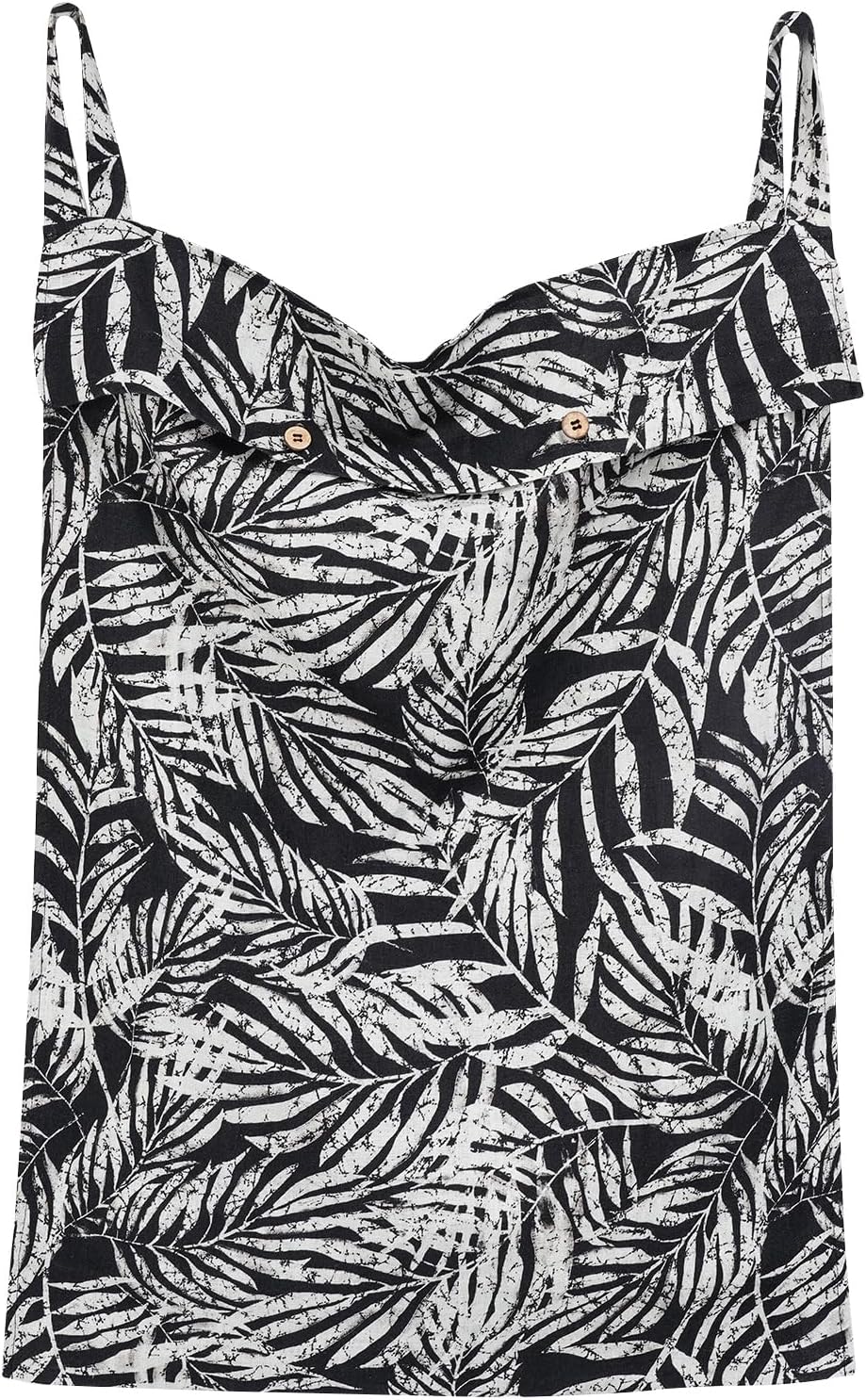 Linen Hanging Laundry Bag, 100% Linen Leaf Print Over The Door Laundry Hamper with Buttons and Zipper, Space Saving Door Hampers for Laundry Dirty Clothes Home Travel, Black, 19.7x27.5inches - NestledHome